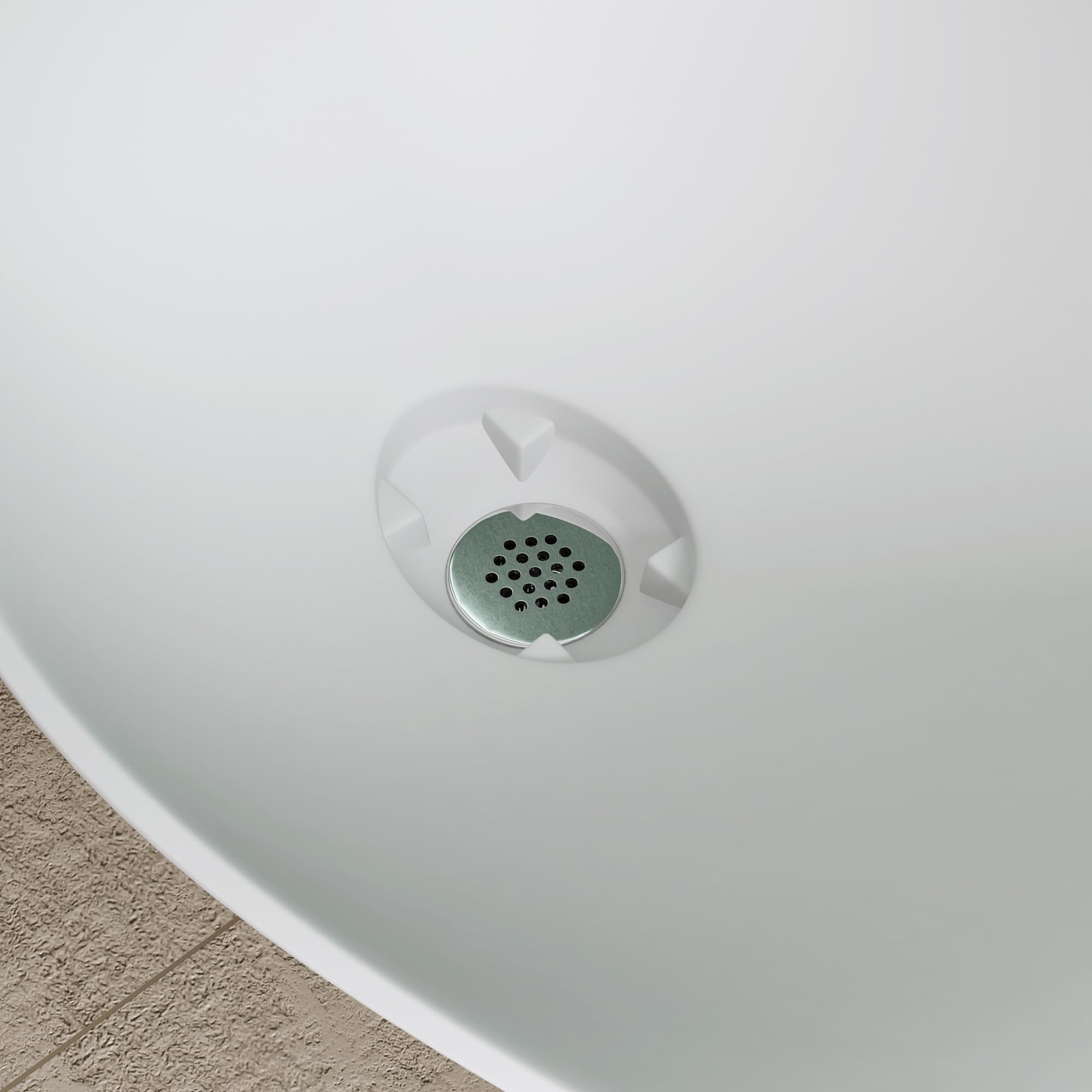 Mai & Mai Lavabo Suspendido 80x37x22 cm – Blanco Mate, Mármol Fundido, sin Orificio para Grifo, con Tapa de Desagüe, Col816