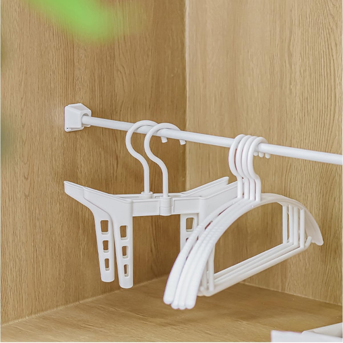 STOBAZA 20pcs Heavy Duty Curtain Rod Brackets No Drill Holders for Closet Bathroom Sturdy Wall Support for Telescopic Rods Easy Installation Modern Finish