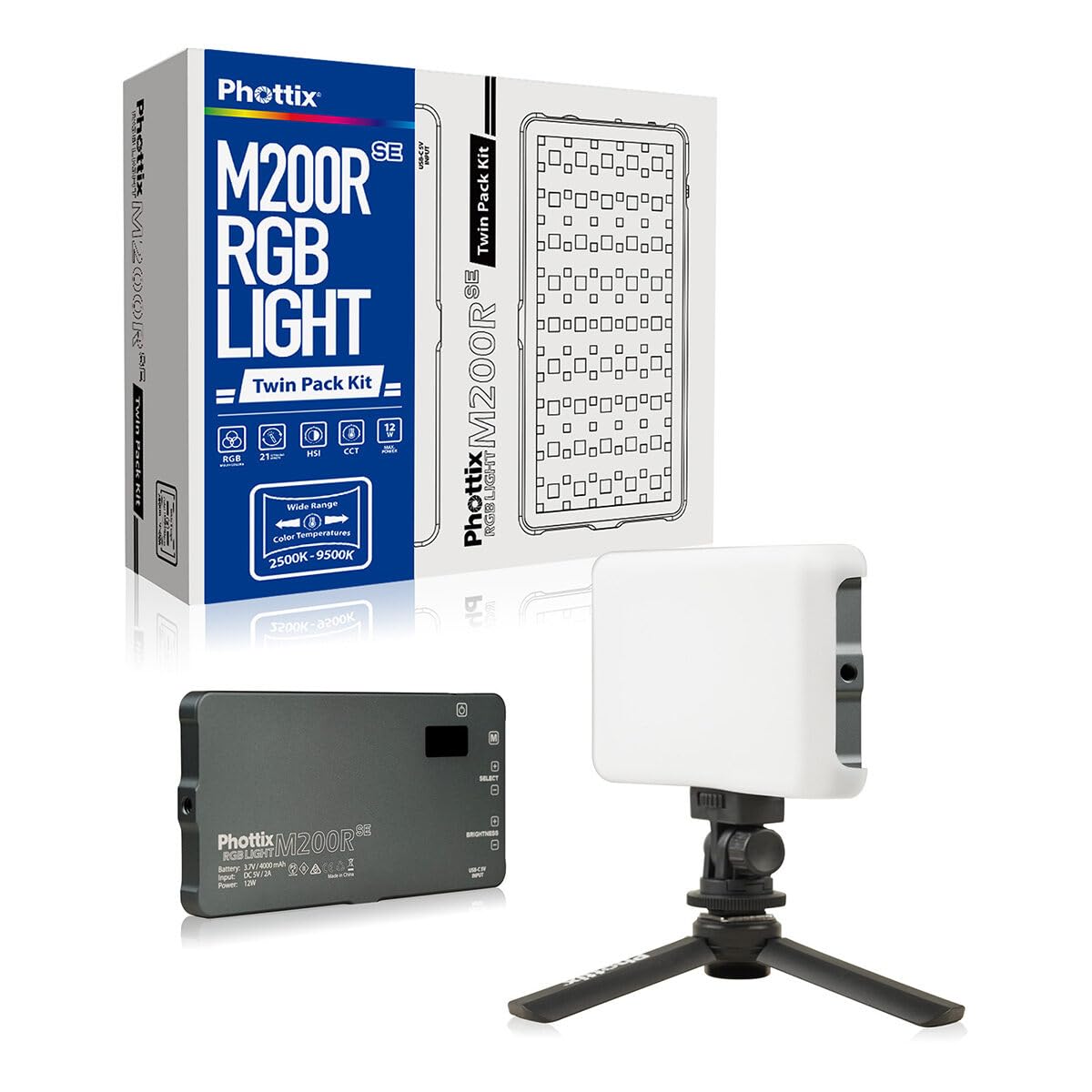Amazon.co.jp: Phottix(フォティックス)M200R SE RGB Light Twin Kit