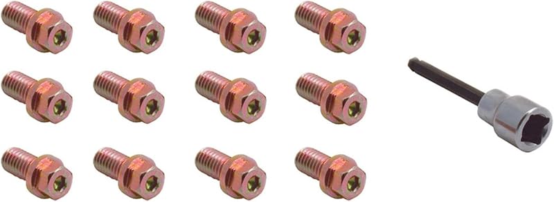 Parafusos para coletor de escape Spectre Performance 46703 3/8"-16 x 1,91 cm – Kit com 12 unidades