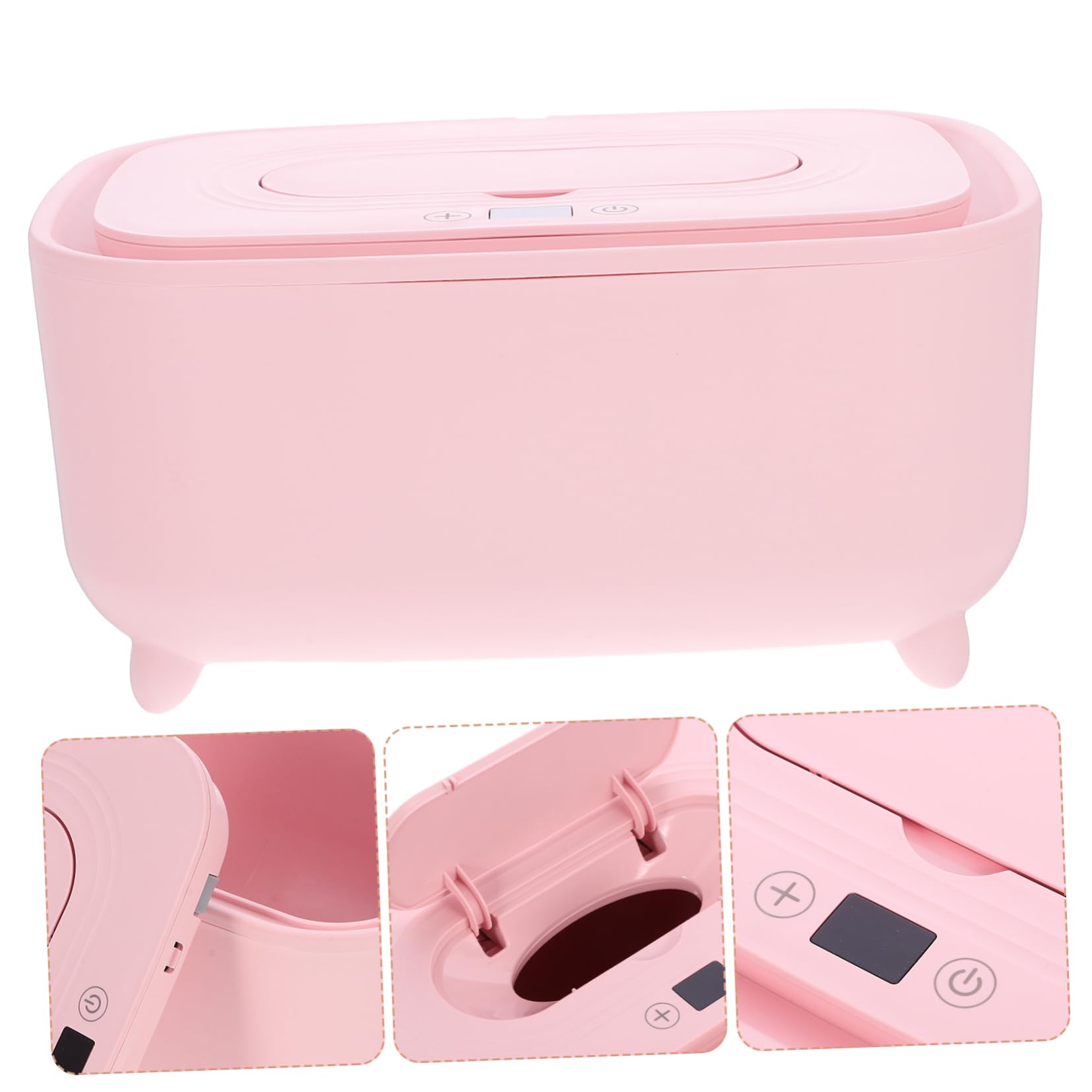 Kisangel 2 Pièces Boîte de Tissus Chaude Intelligente tu hygiène Simplement Plus Chaud lingettes essuyer Le réchauffement pour Les bébés Chauffe-Tissus humides PP Rose