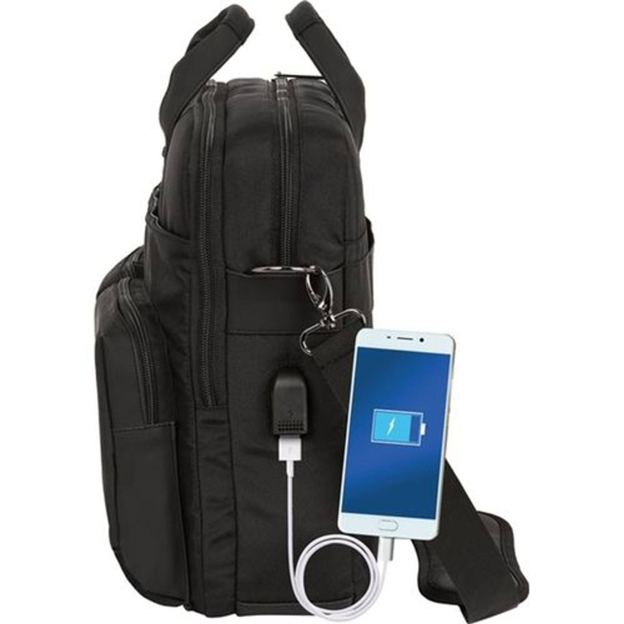 SAFTA | Maletín Portátil 15,6 Pulgadas y Tablet 10,6'' Business Black – Maletín Portátil Compartimentos Acolchados y Conexión USB Exterior, Ideal para Oficina y Viajes