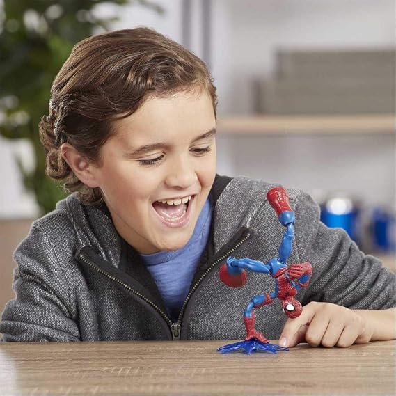 Spider-Man Marvel Bend and Flex Action Figure Toy, 15-cm Flexible Figure, Includes Web Accessory, For Children Aged 6 and Up