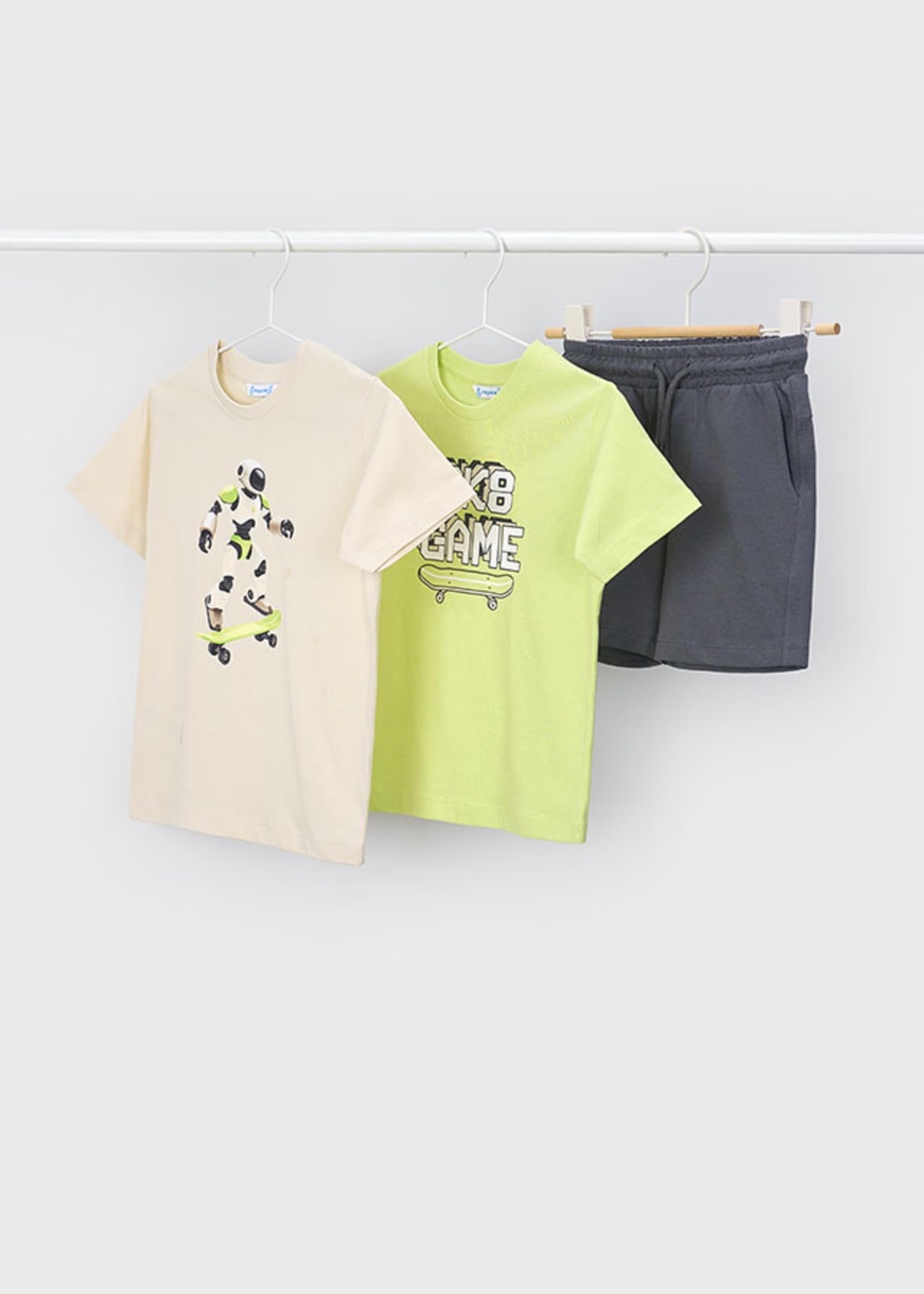 Mayoral Conjunto Niño Verano 3 Piezas – 2 Camisetas Manga Corta y Bermuda – Ropa Infantil Cómoda 2 a 9 Años — view 2