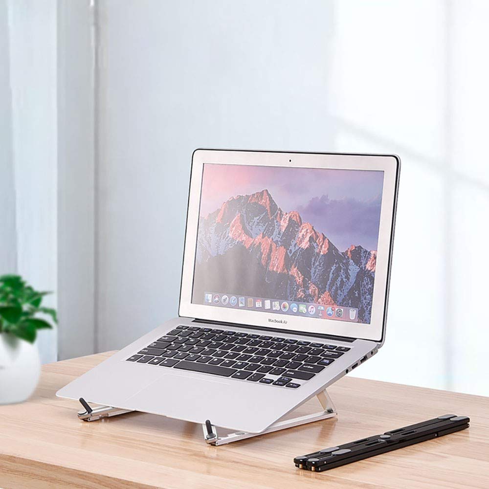 Supporto Portatile per Laptop Supporto da scrivania Pieghevole Universale ventilato Adatto a Molti Tipi di Laptop - Nero