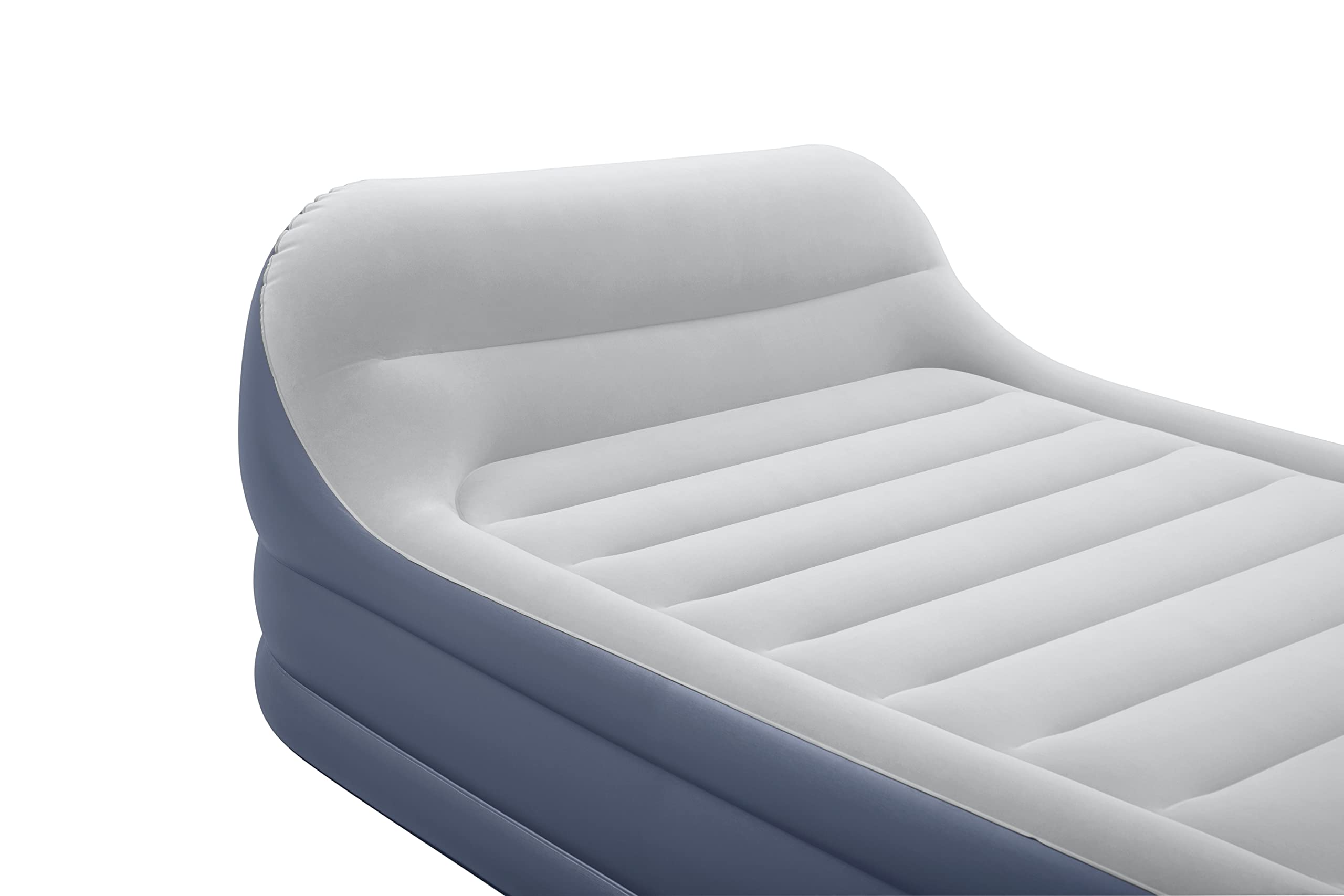 Bestway 89" x 60" x 33"/2.26m x 1.52m x 84 cm Tritech SleekFlow Headboard Air Mattress Queen Built-in AC Pump