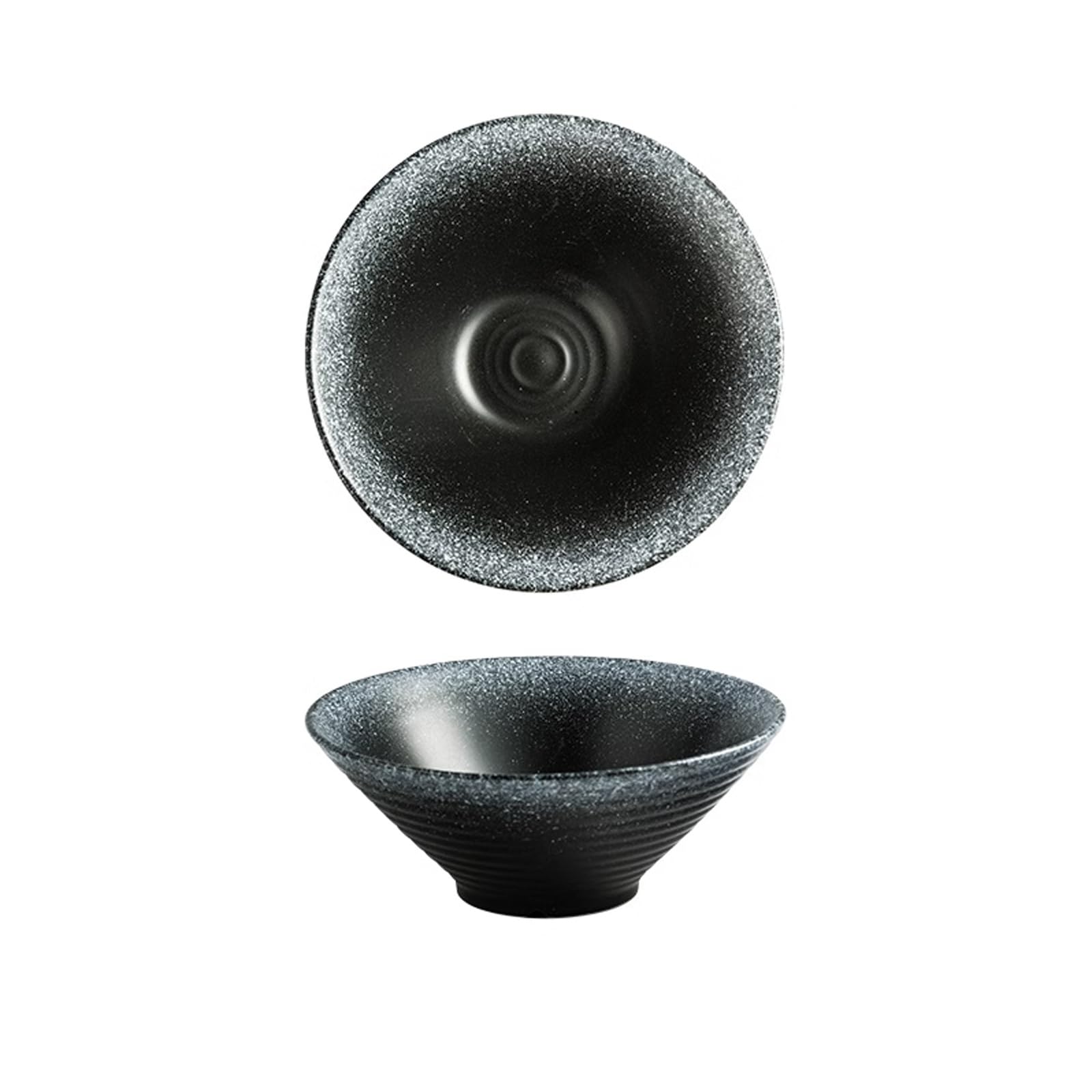 WOTZOV Salad Bowls Chinese Lamian Noodles Bowl,Noodles In Soup Bowl,Household Ceramic Bowl,Dining Bowl,Bamboo Hat Bowl,Tableware Kitchen Soup Bowls，7 7inch