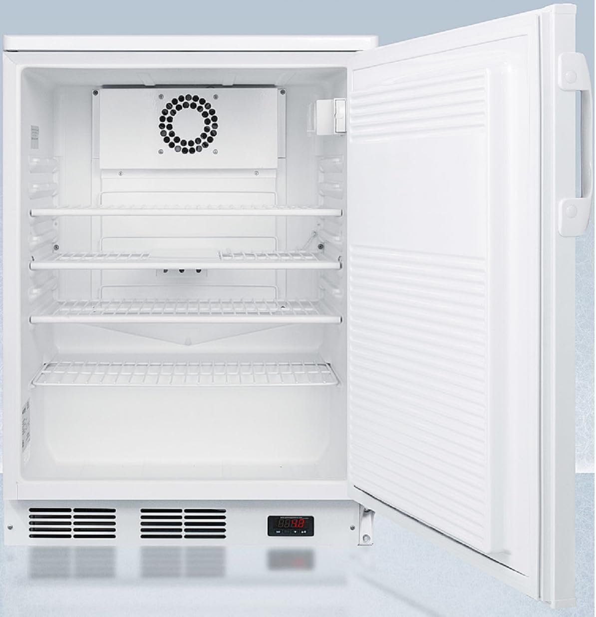 Accucold FF6LWPLUS2 24-Inch Wide Built-In All-Refrigerator - White; NIST Calibrated Temperature Display; Automatic Defrost; RHD (Right-Hand Door Swing); CARB Compliant