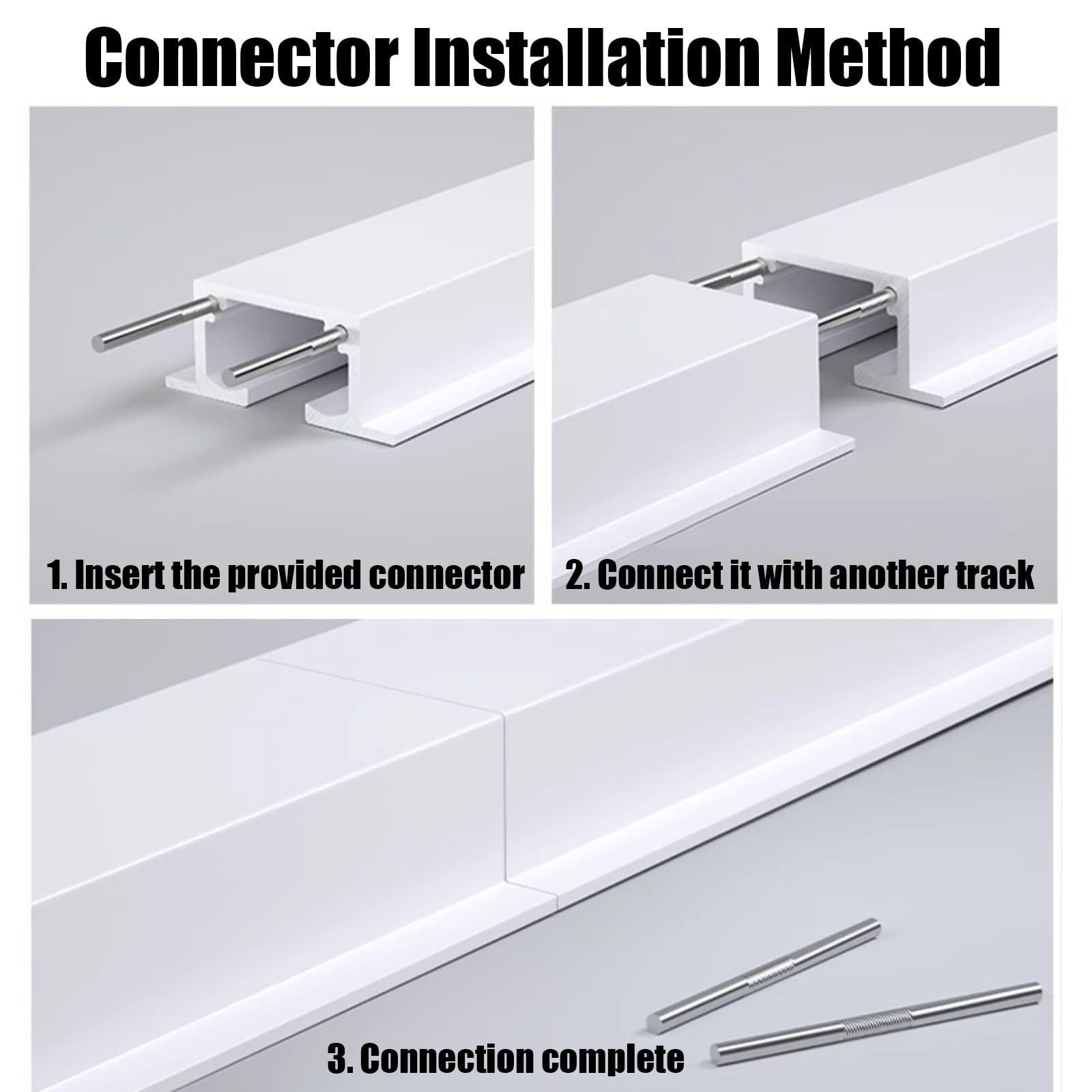 Binario da soffitto nero per tende e tende, lunghezza regolabile 1 m-6 m, in alluminio resistente, per divisori, facile montaggio a soffitto, 6 m