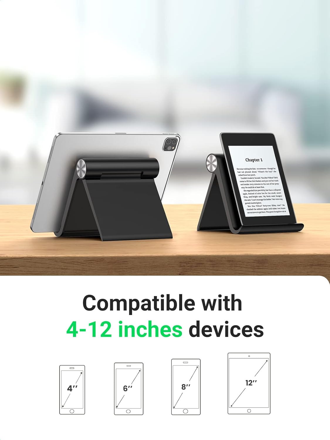 UGREEN Tablet Stand Holder Adjustable Protable Desktop Holder Dock Compatible for iPad 10.2 iPad Pro 11 Inch iPad 9.7 iPad Mini 5 4 3 2 iPad Air Nintendo Switch iPhone 13 12 Pro Max 11 XS XR Black : Electronics