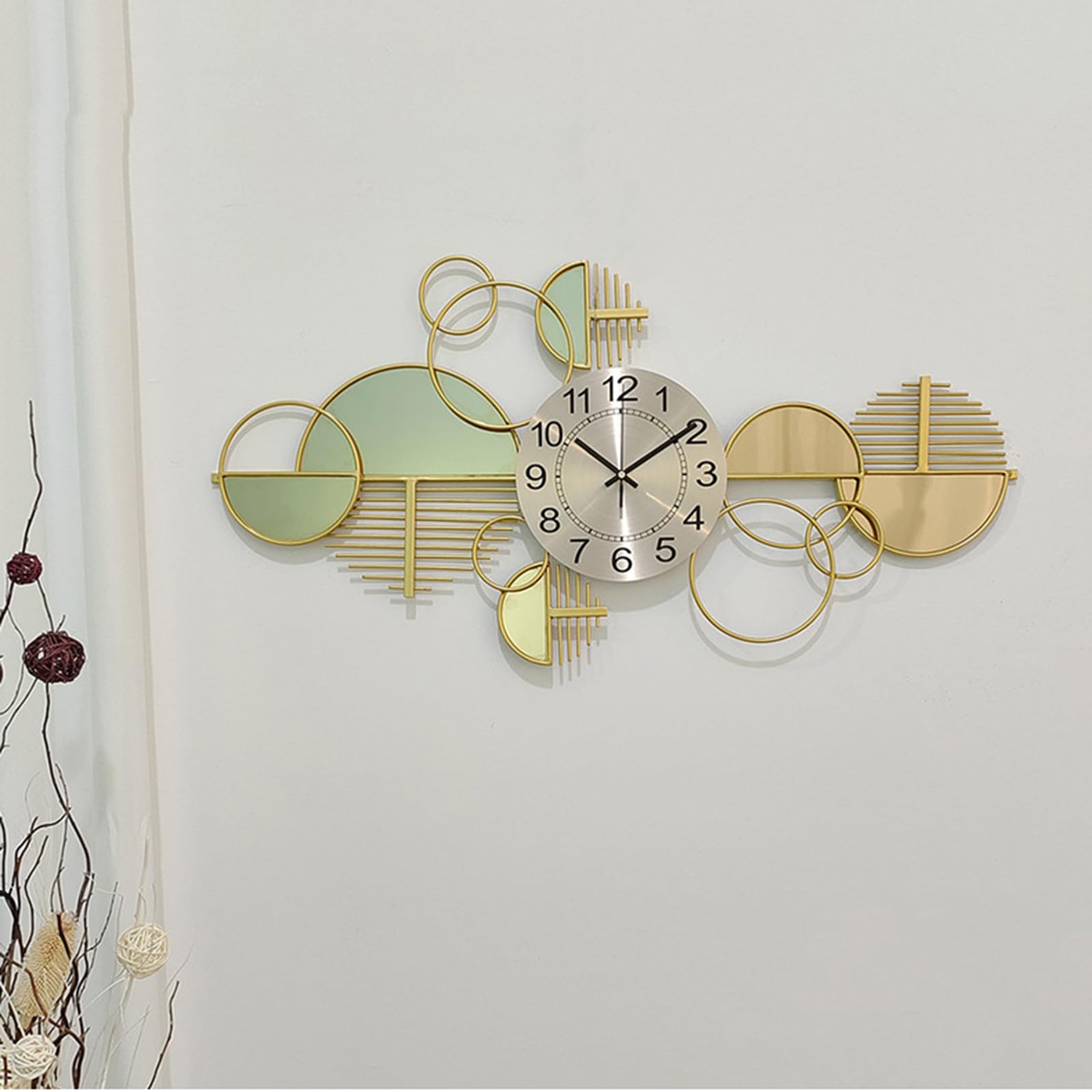 Grandi Orologi In Metallo, Fiori Orologio Decorativo Con - copertina