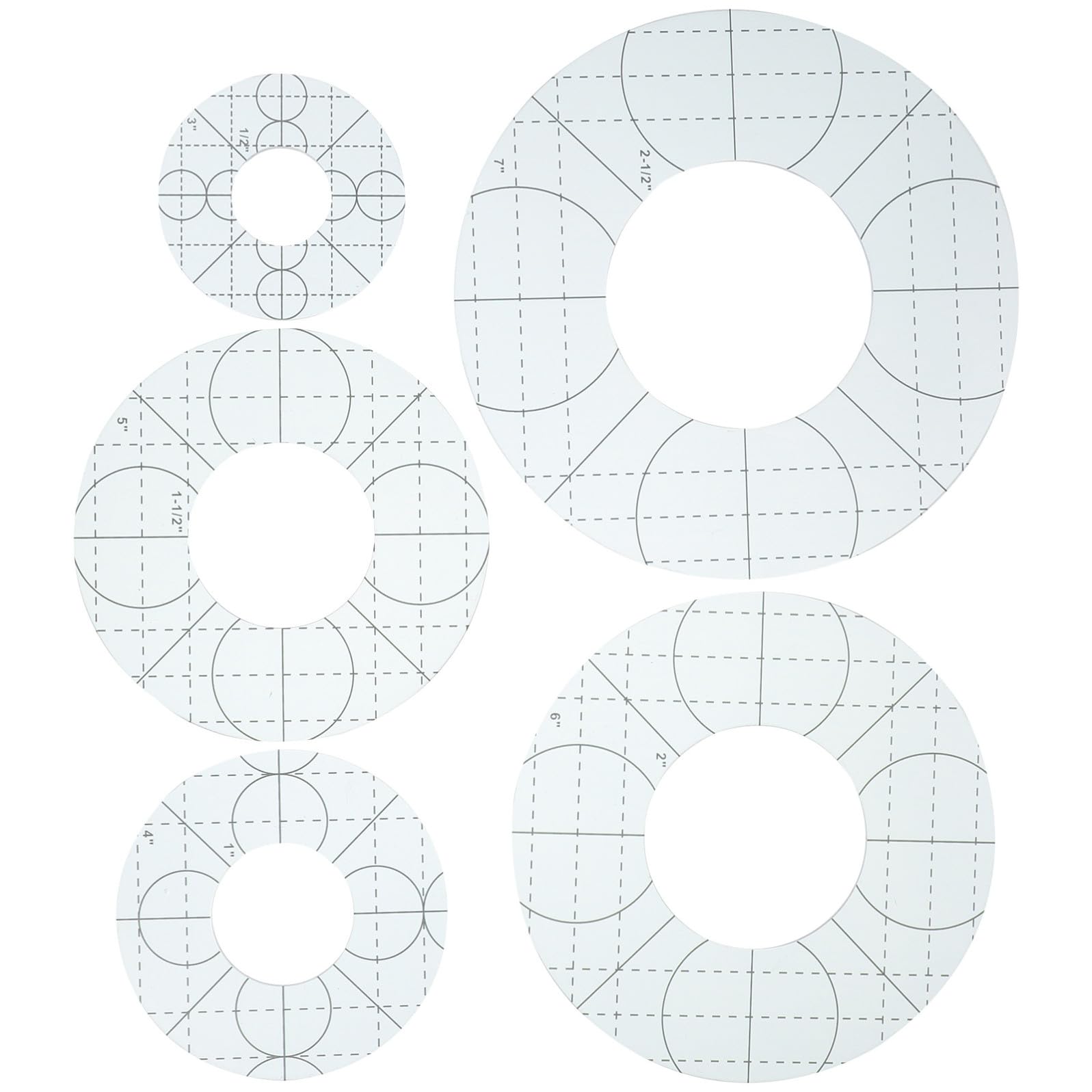 Alasum Set 5 Pezzi Patchwork in Acrilico Resistenti All'abrasione e Sicuri da Usare, per Cucito e Ricamo Superficie Antiscivolo