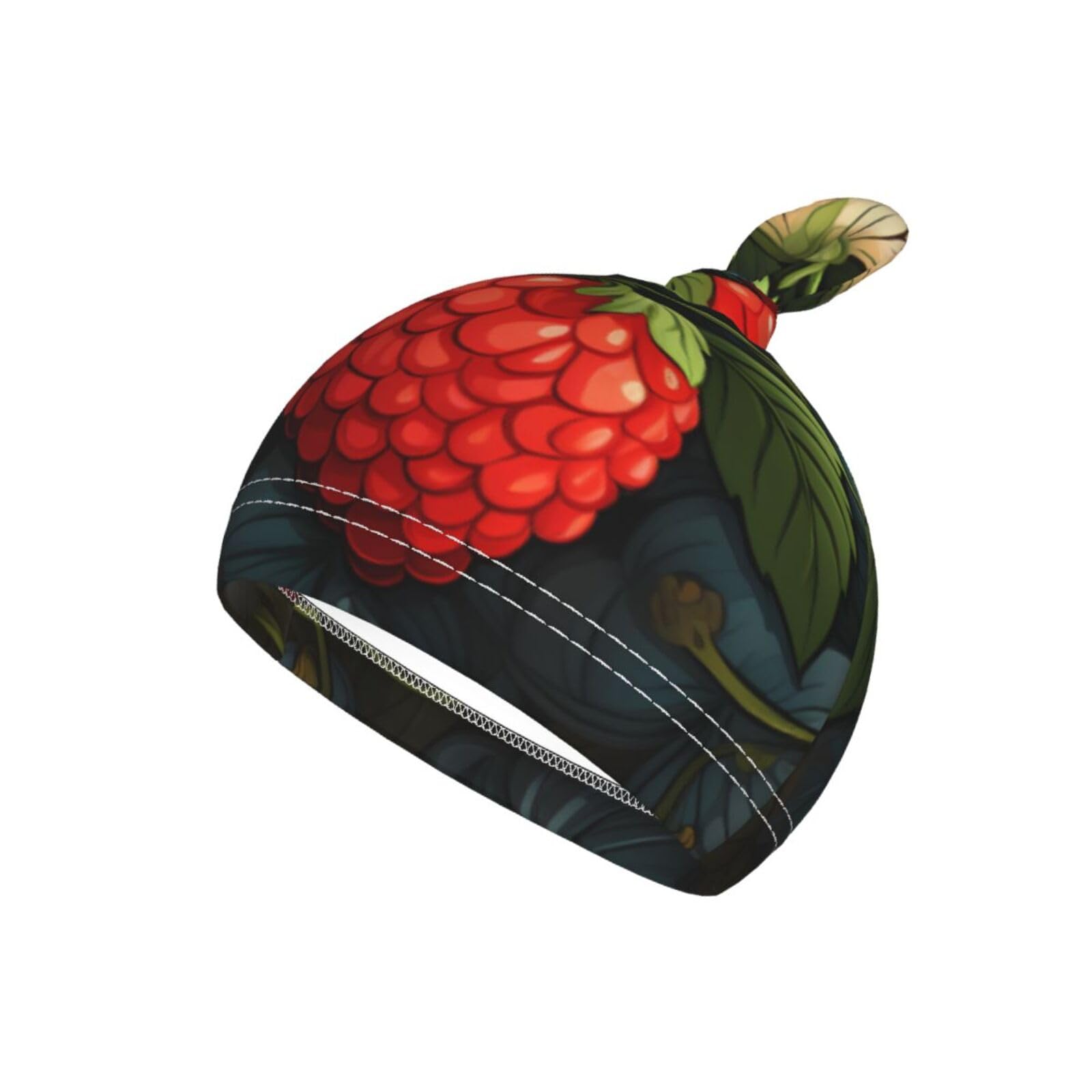 3D Truskawkowy koc i czapka dla noworodków, przytulny szal dla niemowląt, malucha, komfort, 29 x 53 cm