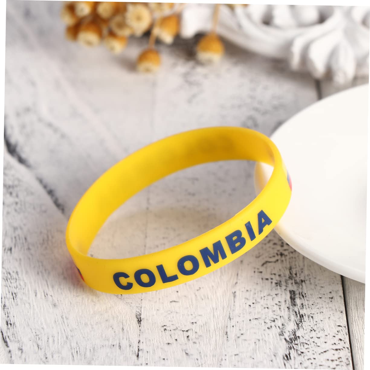 6 braccialetti in silicone per il paese, da uomo, per giochi di calcio, per la colombia, per la colombia, per il basket, per il paese, per il souvenir, come mostrato nell'immagine.,