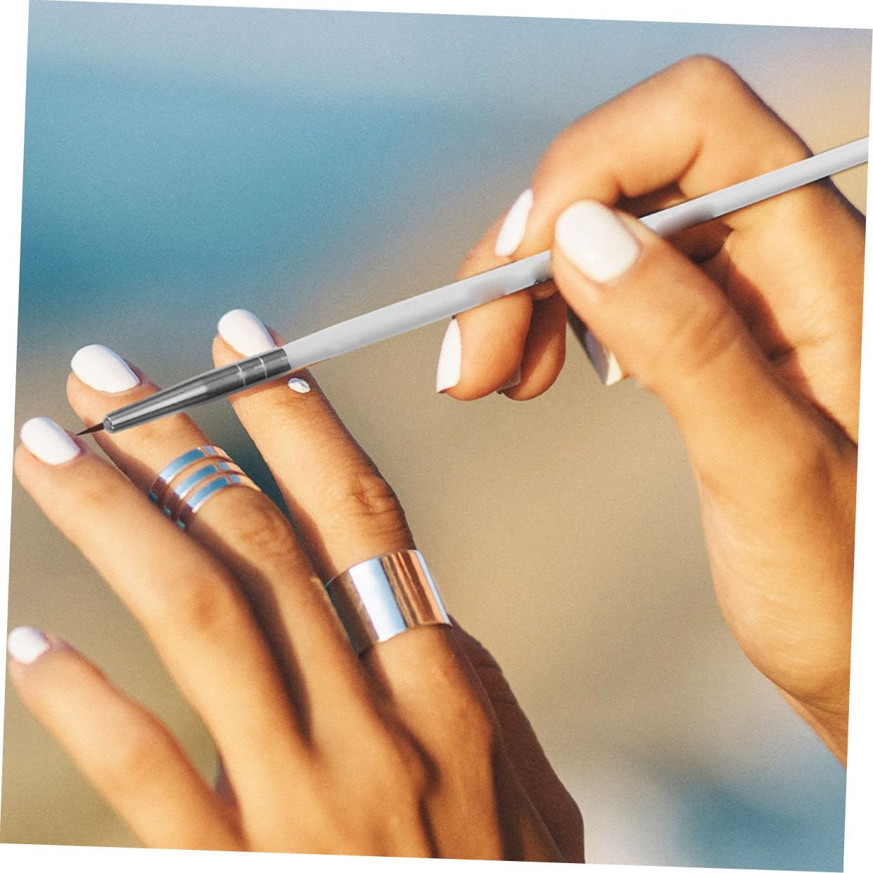 Healvian 40pezzi Pennelli Per Nail Art Strumenti Per Manicure e Decorazione Unghie Pennelli Per Disegno Unghie Per Artisti Professionisti e Principianti Compatibili Con Gel e Smalti
