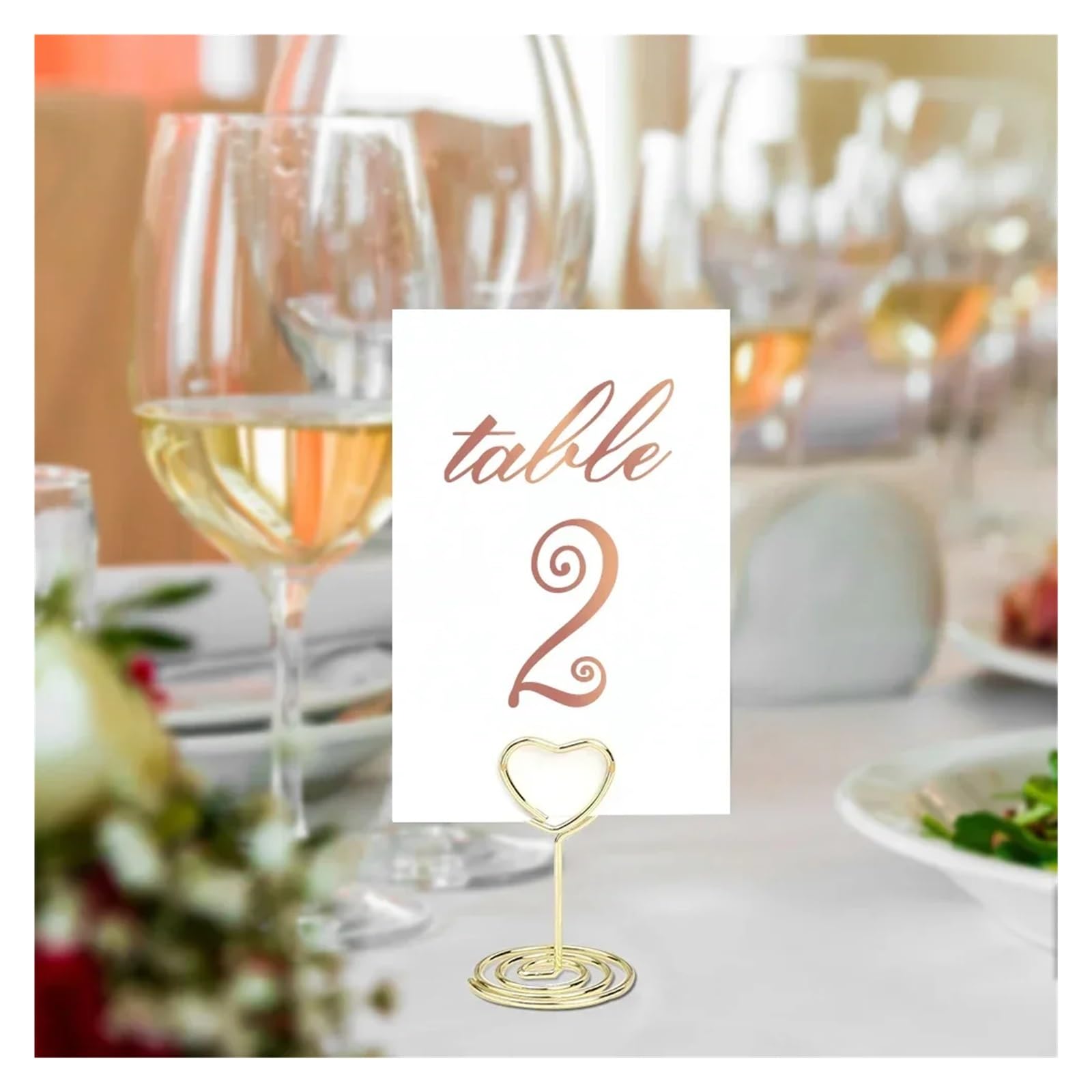 Kartenständer, 24/1PCS Metall Platzkartenhalter Steht Hochzeit Tisch Stehen Geburtstag Party Home Dekoration Lieferungen(Love,24PCS)