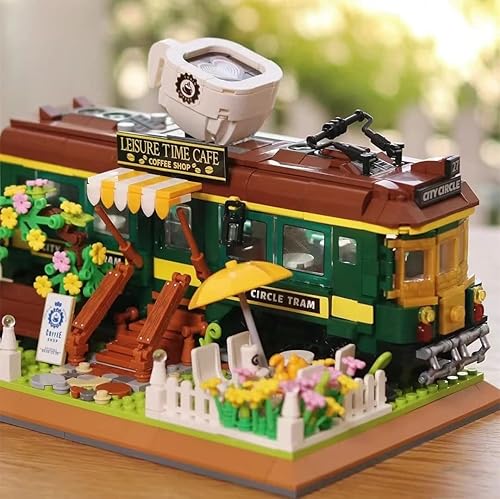 Miniatura 6 de 1081pcs Mini Bloques Niños Juguetes de Construcción DIY Ladrillos Niñas Niños Rompecabezas Tren Café Casa Decoración del Hogar DZ6002 (con caja