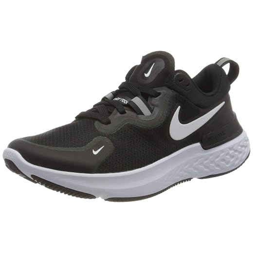 NIKE Women's WMNS React Miler Running Shoe, Black White Dark Grey Anthracite, 7.5