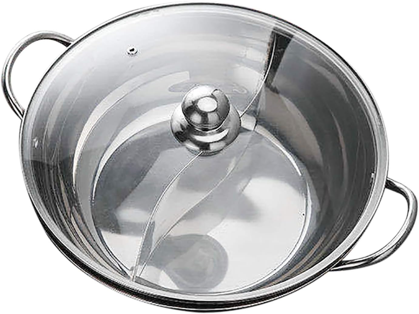 12inch Hot Pot, Stainless Steel Shabu Shabu Pot with