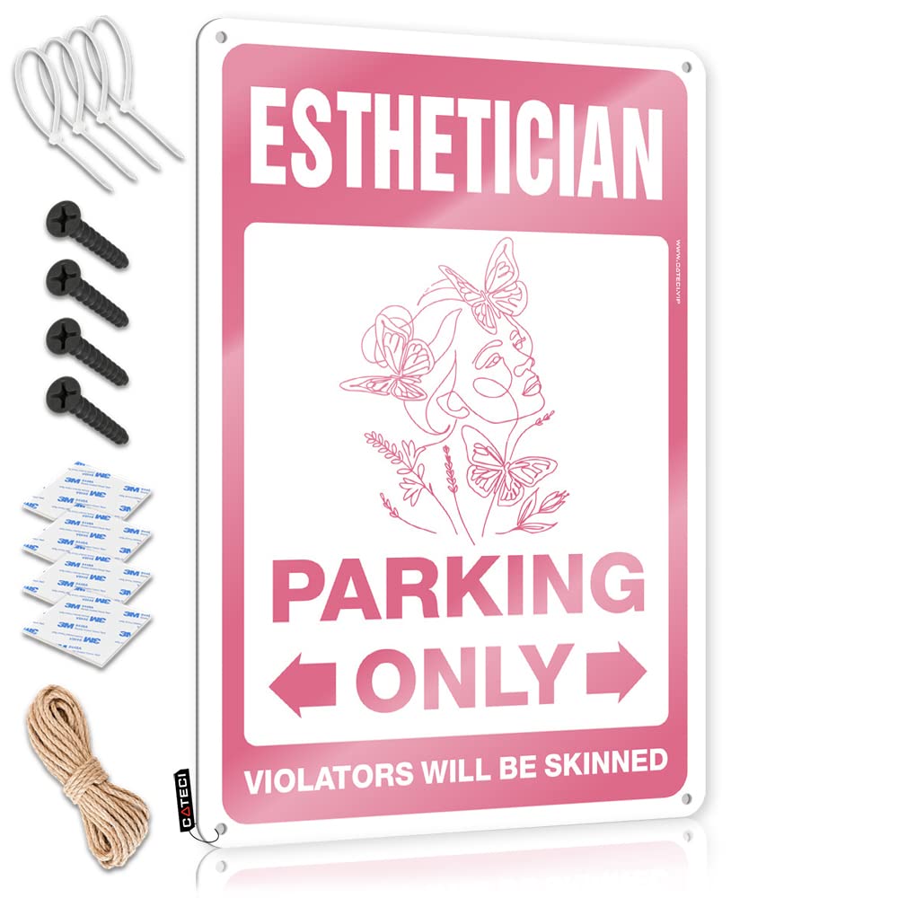 Beer Decor Pretty Decoration - Esthetician Parking Only Rustic Wall Art Collection Easy Hang For Mount(30X40CM)