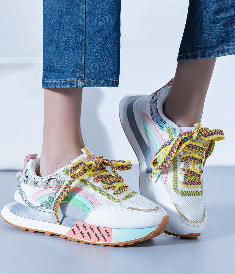 Baskets plateforme colorées pour femme | Chaussures de marche légères - 6