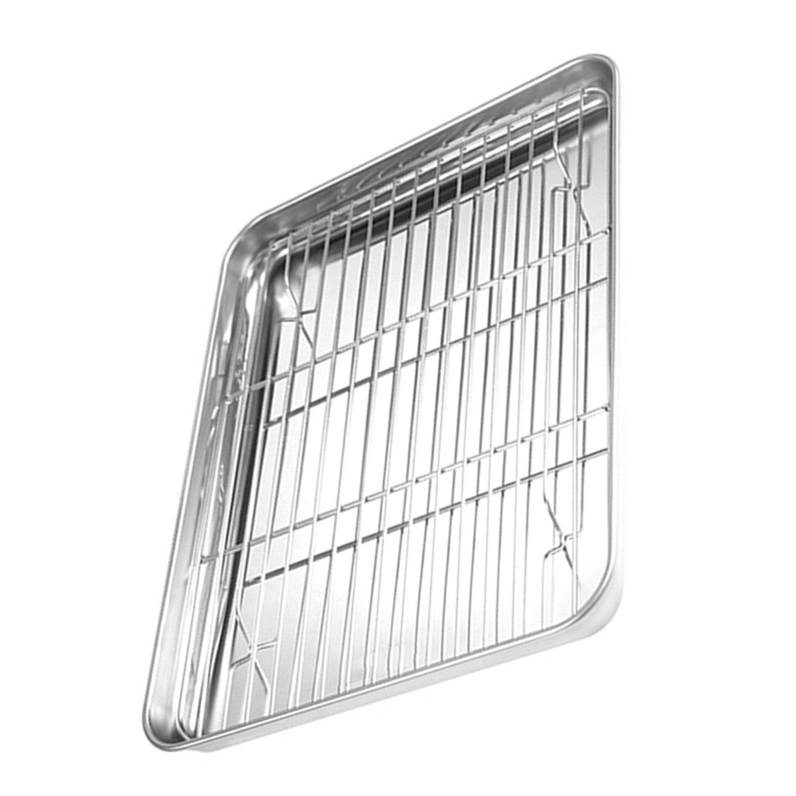 Plaque de cuisson barbecue inox et grille de refroidissement pour vos repas en terrasse et goûters