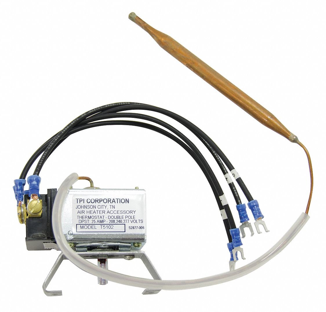 Markel Products Thermostat, 38 ft, 3-1/2D x 5W, DPST