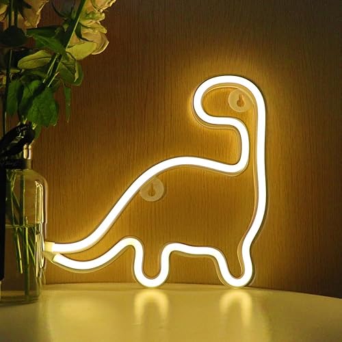 Miniatura 1 de Letrero de neón de dinosaurio, luz LED, decoración de pared, decoración de habitación, bonita luz nocturna, regalo para niños y niñas, regalo para