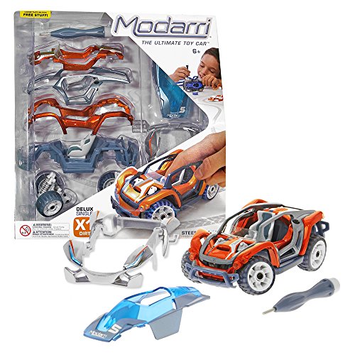 Modarri Delux X1 Dirt Car Build Your Car Kit Toy Set - Ultimate Toy Car: Make Your Own Car Toy - for Thousands of Designs - Real Steering and Suspension - Educational Take Apart Toy Vehicle for Kids