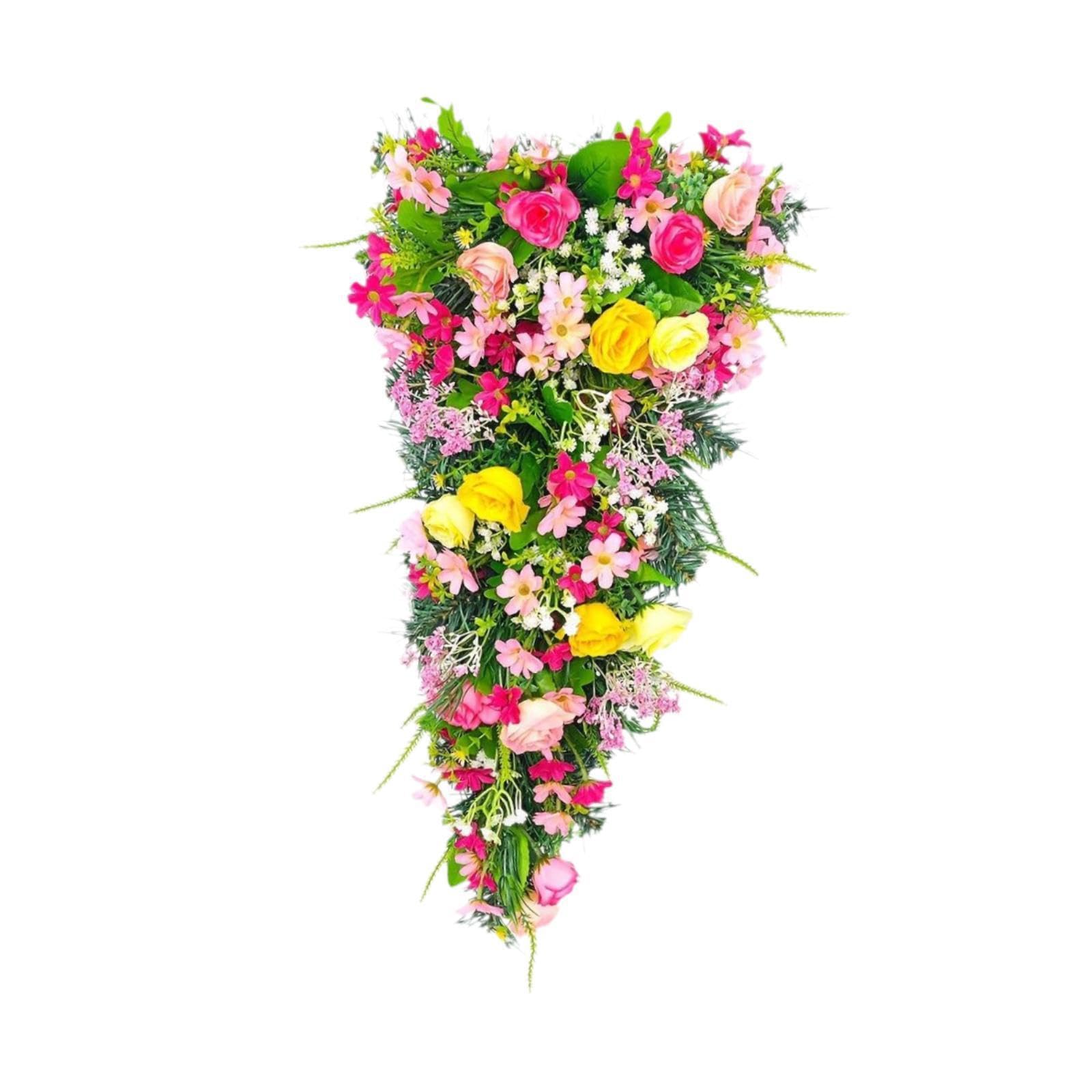PIXZCSA Floral Teardrop Spring Summer Decor Beautifully Crafted Wreath Adding Warmth To Home Wall And Staircase Spring Summer Wreath Home Wall Staircase