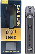 Uwell Caliburn G3 Original Pod Kit 25W Vape Battery 900 mAh with Integrated Cartridge 2.5 ml 0.6/0.9 Ω Electronic Cigarette Vaporizer Without Nicotine (Grey)