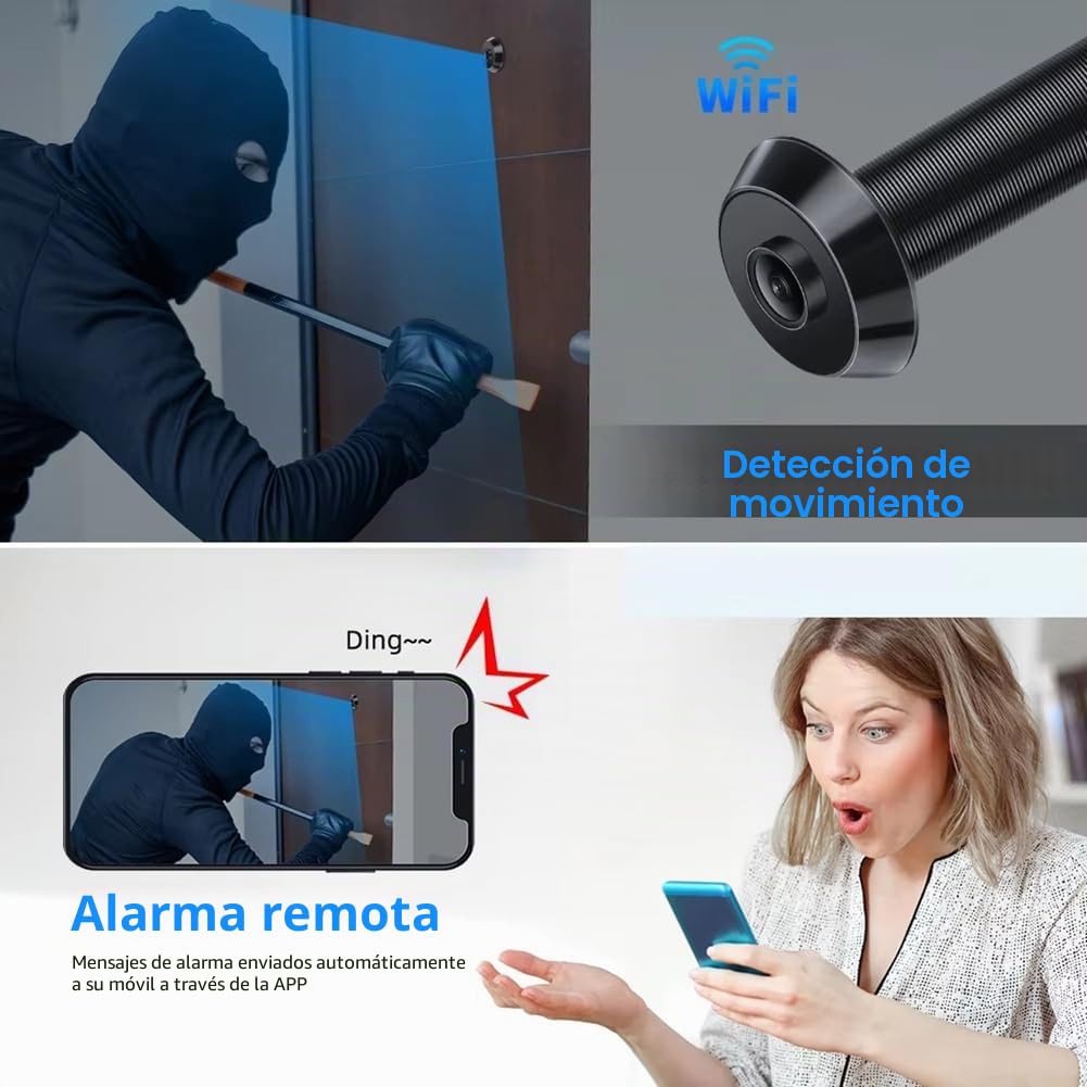 Tuya Life Hogar Cámara Espía Digital 2.4G/5G Mini Cámara Tuya Cámara Espía para Puerta