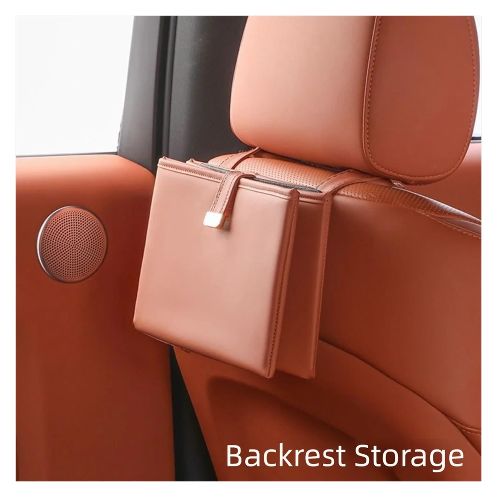 Poubelle Voiture Poubelle Voiture Pliable Cuir Boîte Rangement Étanche Suspendue pour Siège Mini Poubelles Voitures