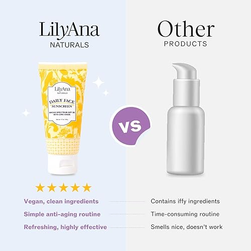 Miniatura 4 de LilyAna Naturals SPF 30 Crema hidratante facial  Protector solar mineral para rostro con óxido de zinc SPF protector solar facial para piel sensible