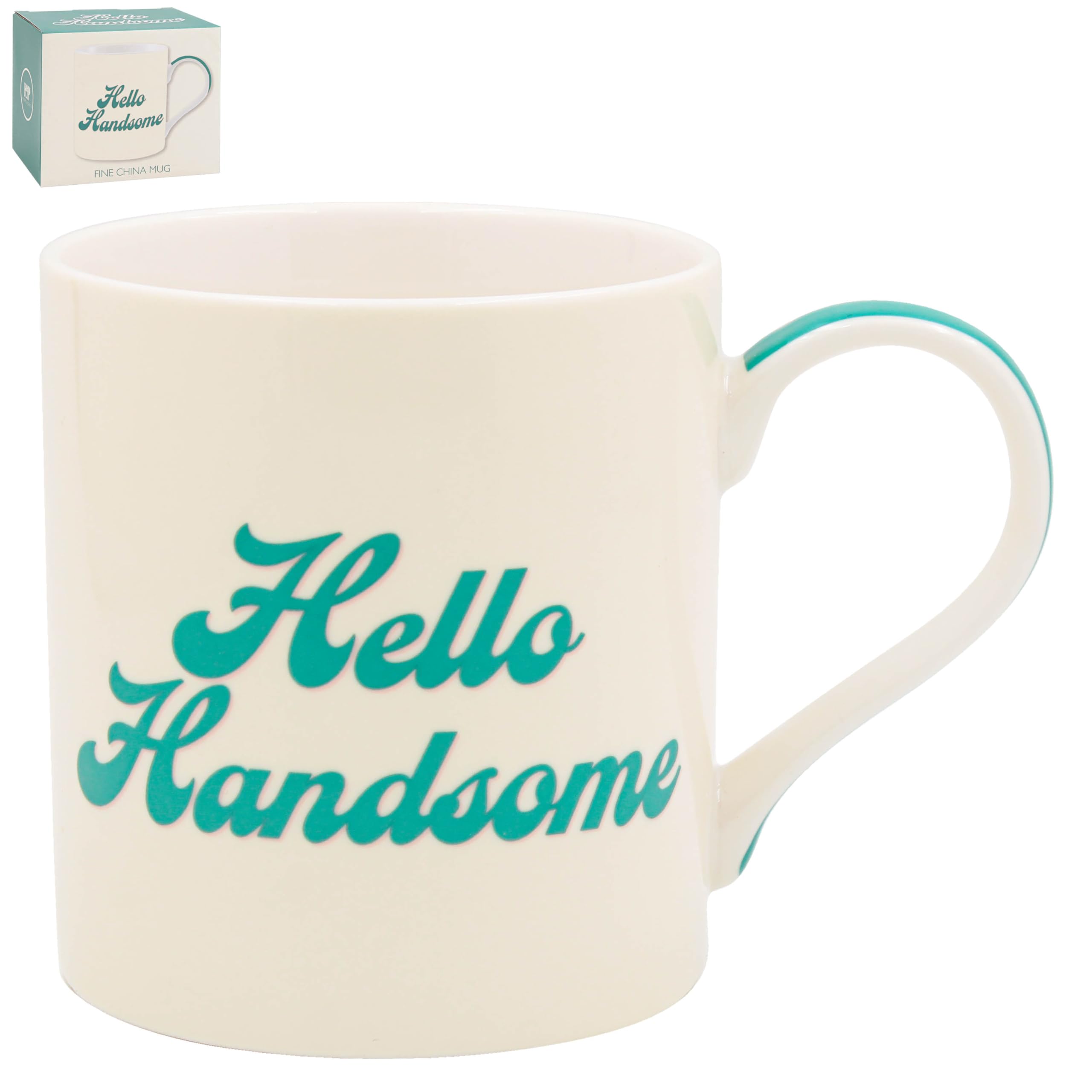 Lesser & Pavey His N Hers Hello Handsome Mug 350ml