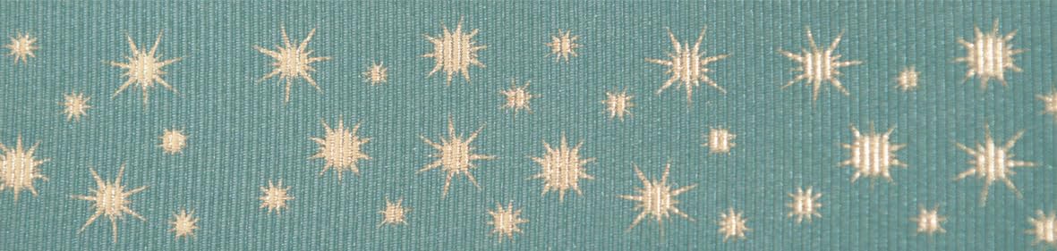 Berisfords Polyester Ribbon, Petrol/Gold, 25mm x 20m
