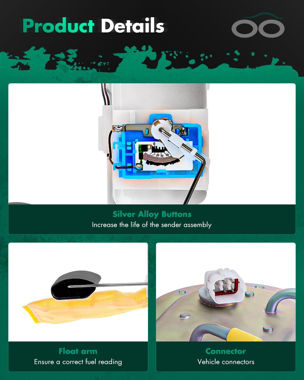 SCITOO Fuel Pump Electrical Assembly High Performance for 2005-2009 for Hyundai Tucson 2.7L,2005-2010 for Kia Sportage 2.7L,