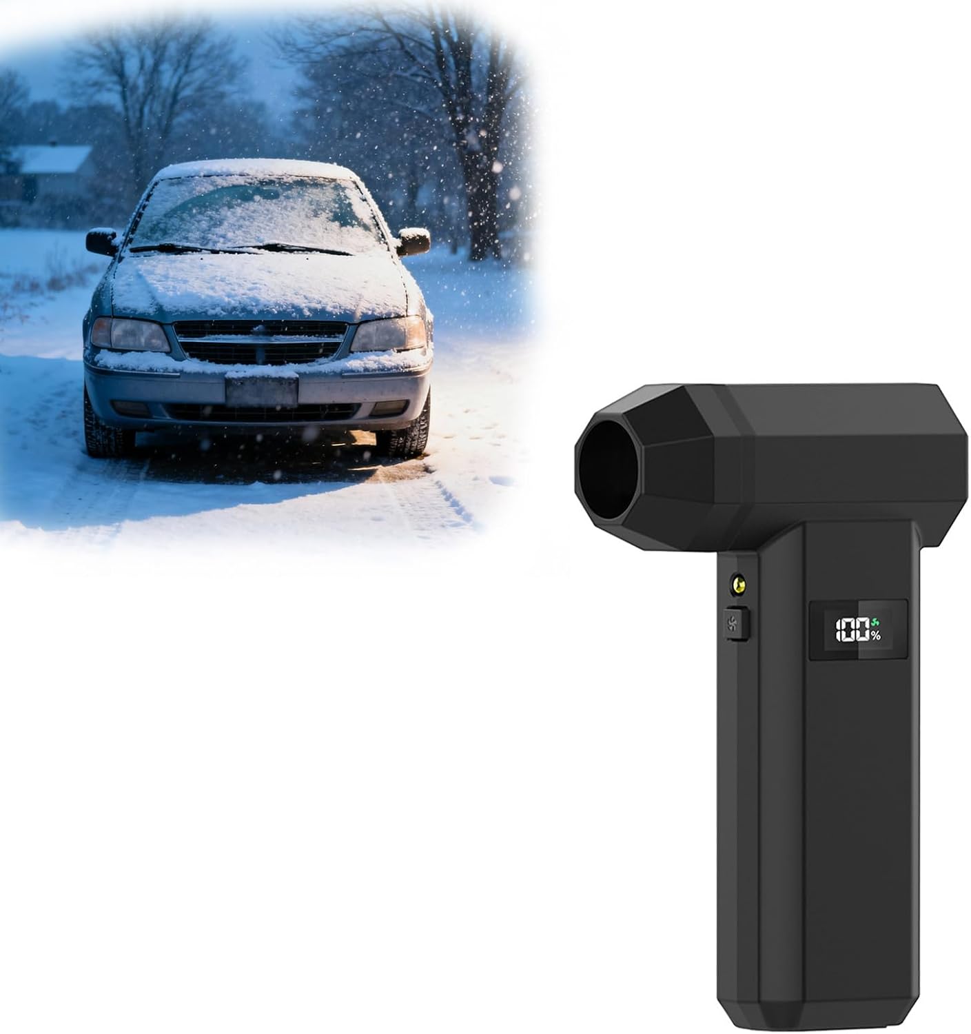 (1) ターボブロワー、自動車用強力高速ハンドヘルド除雪機、4 速度調整可能なパワー小型ハンドヘルド車および私道用