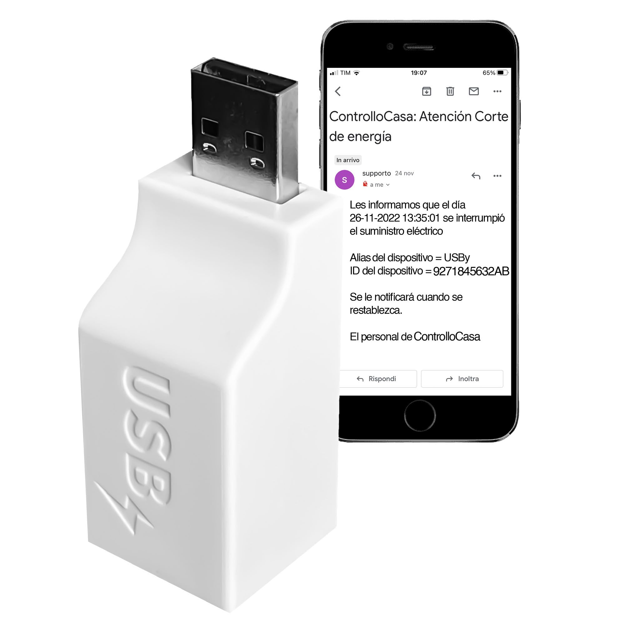 Alarma Corte de Luz WiFi | Aviso por Email Ante Fallos Eléctricos | Alarma de Falla de Energía | Control de Congelador, Segunda Residencia, Acuario y Sistema de Alarma | Sin SIM ni Cuotas Mensuales