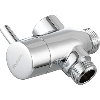 Tecmolog DSF013 Shower Diverter Valve 3-Way 1/2 Inch Brass Shut-Off Valve Shower T Adapter for Hand Shower DSF013 Chrome