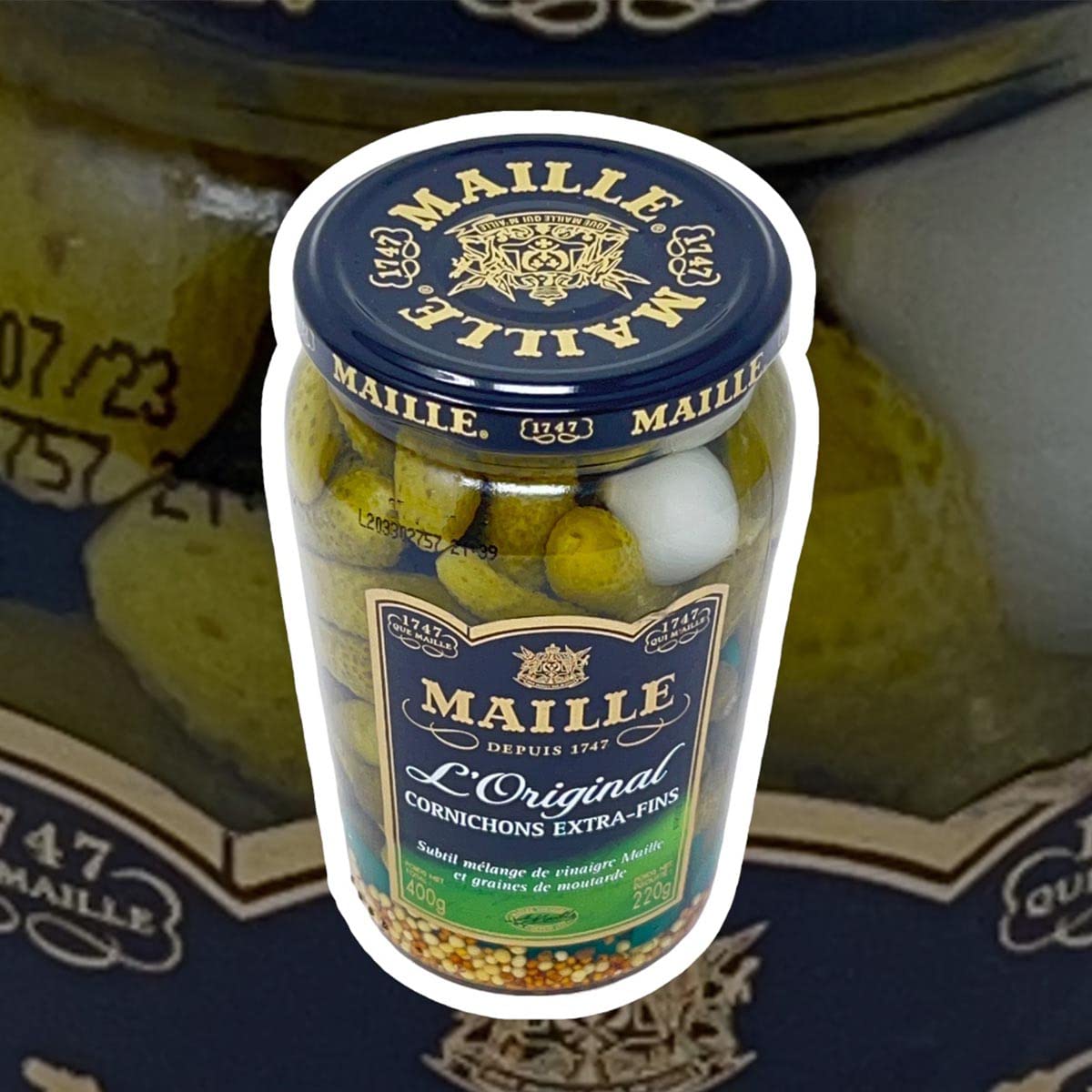 Maille Mini Gurken Cornichons Extra fein 5 x 400 Gramm