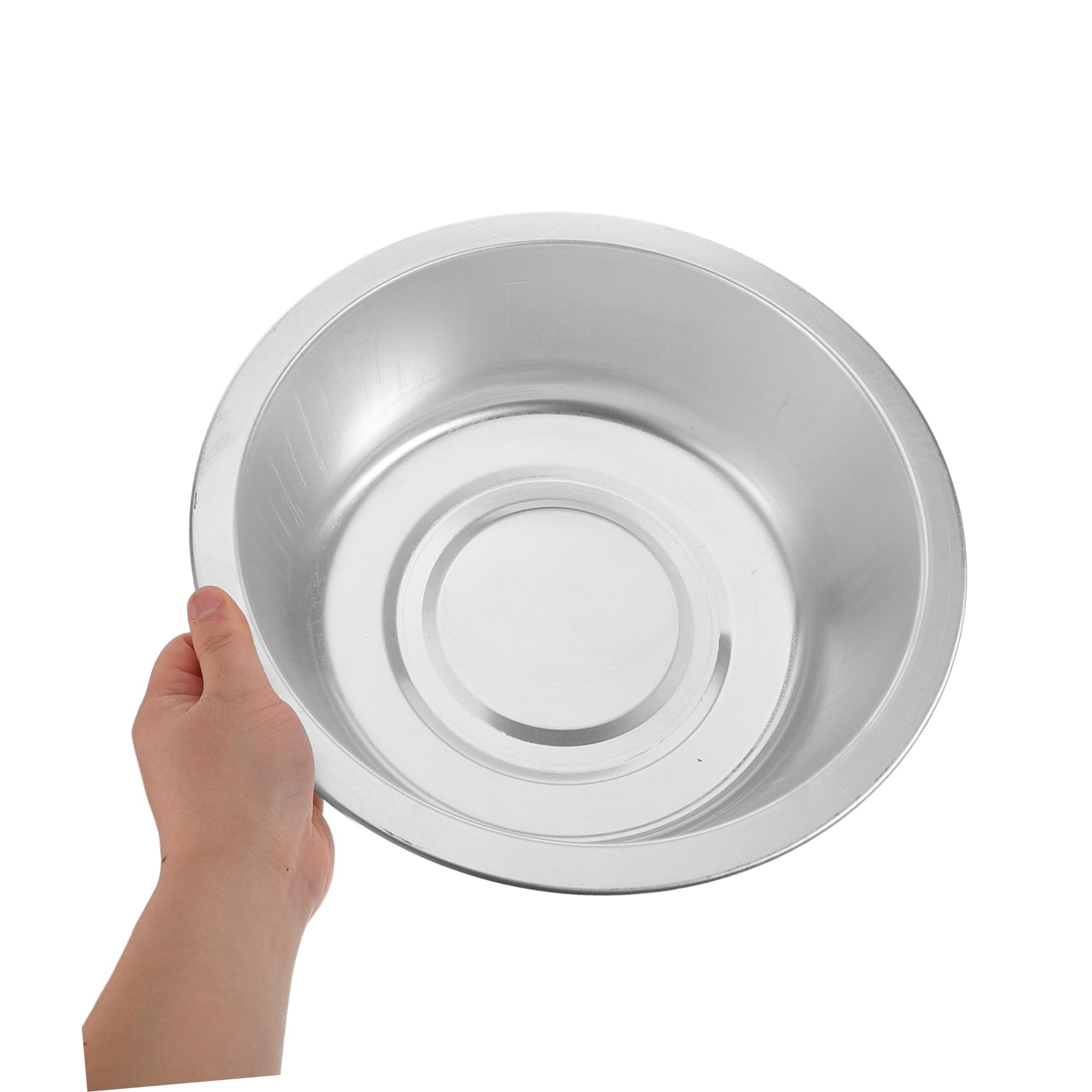 UKCOCO Runde Gemüsereinigungsschüssel Aus Verdicktem Aluminium Große Geschirrspülwanne Rühr Und Spülbecken Für Lebensmittel Obstwaschschüssel Für Küche Großes