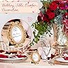 Vicenpal 60 Pieces Vintage Picture Frame Antique Photo Frame Baroque Place Card Photo Holder Mini Picture Frame Beaded Photo Frame Resin Oval Frame Display Frame Christmas Holiday Decor, Gold