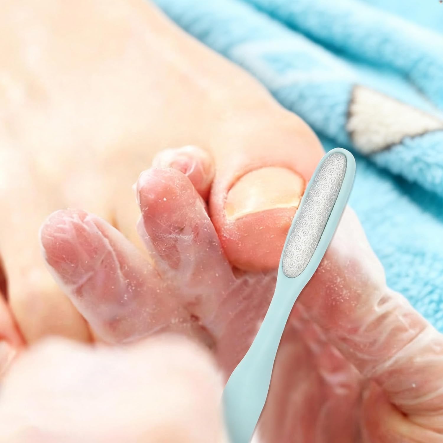 2Pcs Toe Cleaning Brush Mini Foot File Precision Callus Bunion Scrubber Callus Remover Tool Foot Rasp Feet File Brush Between Toes Cleaner for Toe Hard Skin Wet Dry in Shower