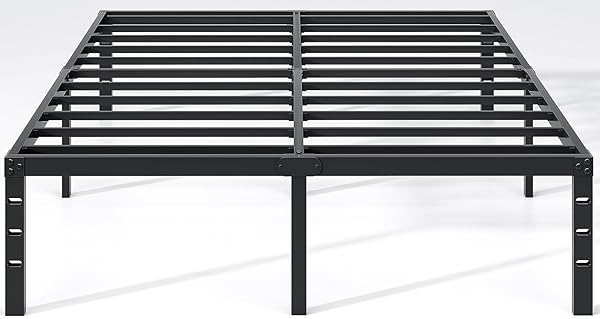 Heavy Duty Queen Metal Bed Frame with Storage