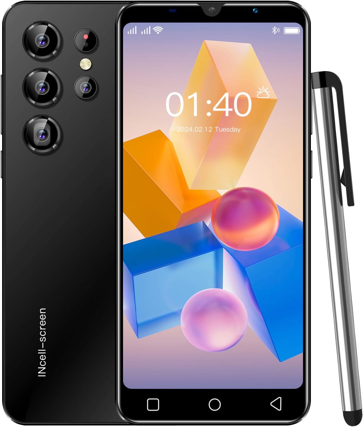 TryFirst Smartphone has 5.0inch HD Screen,Dual SIM Dual Camera, Quad Core, 16GB ROM【Expandable up to 128GB】, Support WiFi/Bluetooth/FM, Unlocked 3G Phones (T24Ultra-Black)