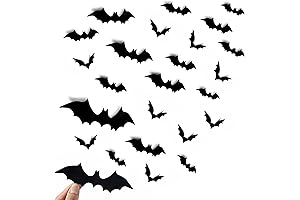 120 Pcs 3D Bats Wall Decor Halloween Party Decorations