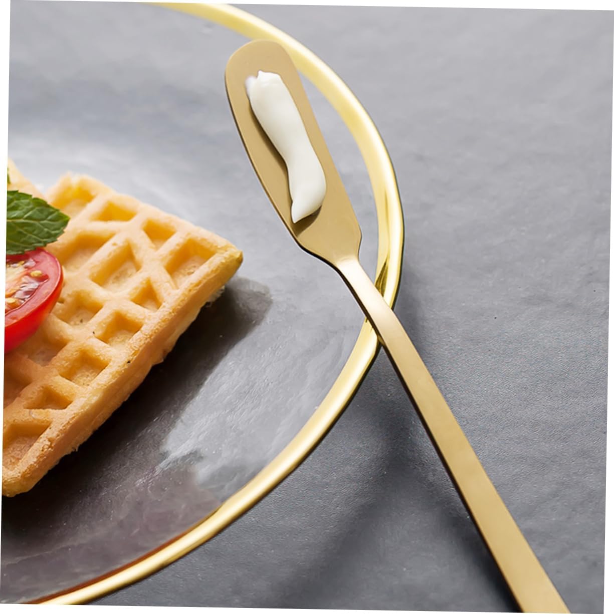 SOLUSTRE 6Pcs Stainless Steel Butter Spreaders for Cream and Butter, Golden