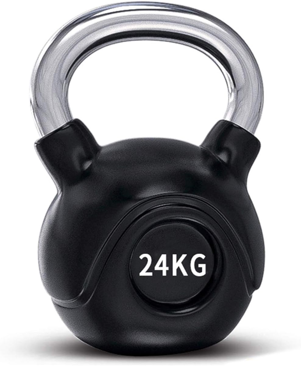 WANGSHI Matte Coated Kettlebells – Weight Available: 4, 6, 8, 10, 12, 14, 16, 18, 22, 24, 26, 28, 30, 32, 34, 36 KG