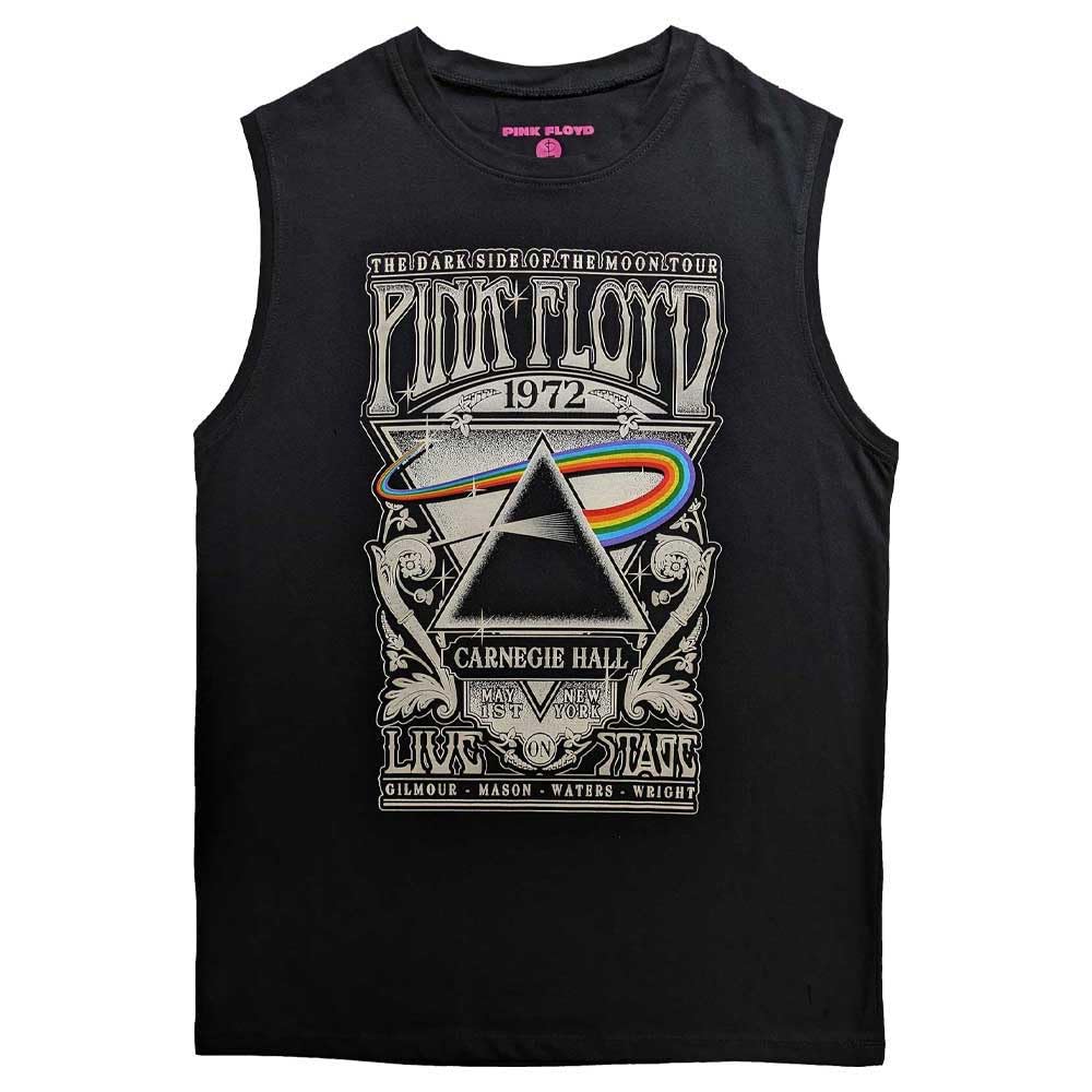 Rock Off Officially Licensed Products Men's Black Pink Floyd Tank Top Muscle T Shirt Carnegie Hall Poster Official Unisex L